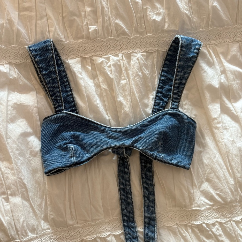 Magda Butrym Denim Bra Top